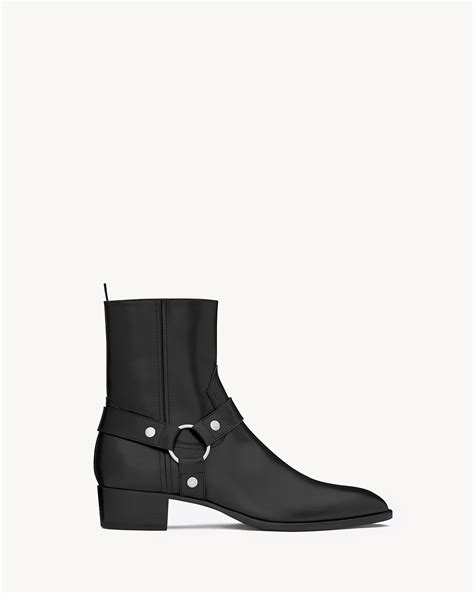 ysl hyatt boot|Saint Laurent 40mm Wyatt Harness Boots .